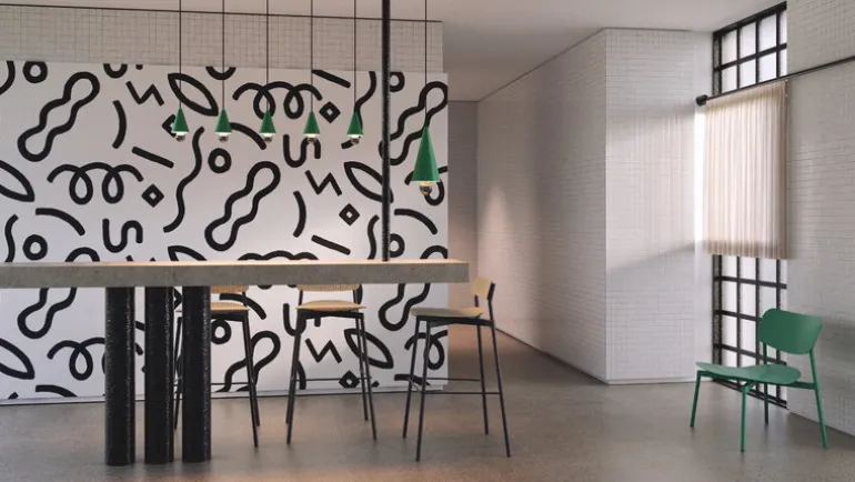 Petite Friture Fromme lounge chair, mint green