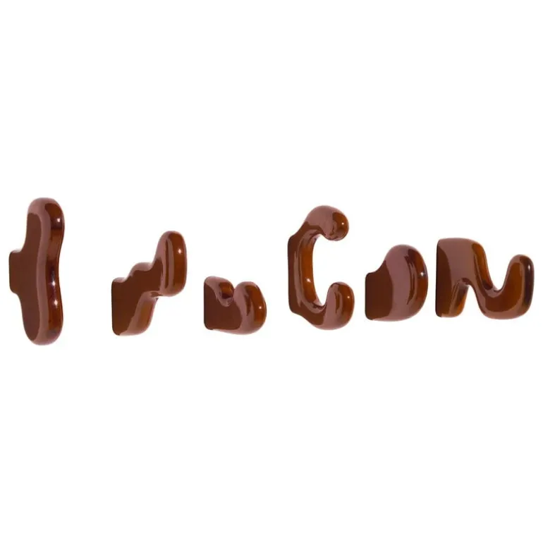 Petite Friture Klump wall hook, kit of 2, brown