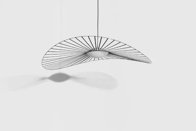 Petite Friture Vertigo Nova pendant, 140 cm, black - white glass
