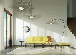 Petite Friture Vertigo Nova pendant, 140 cm, black - white glass