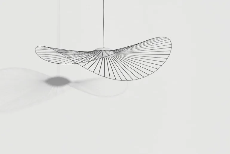 Petite Friture Vertigo Nova pendant, 190 cm, black - white glass