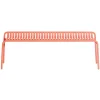 Petite Friture Week-end bench without back, coral