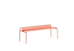 Petite Friture Week-end bench without back, coral