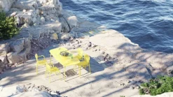 Petite Friture Week-end bridge chair, yellow