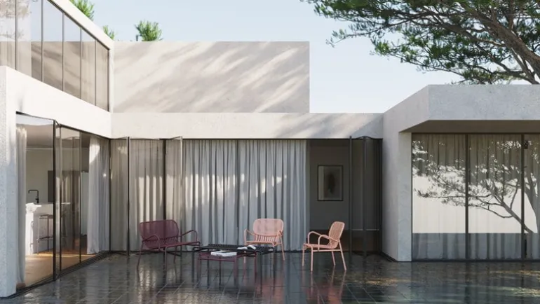 Petite Friture Week-end coffee table, brown red