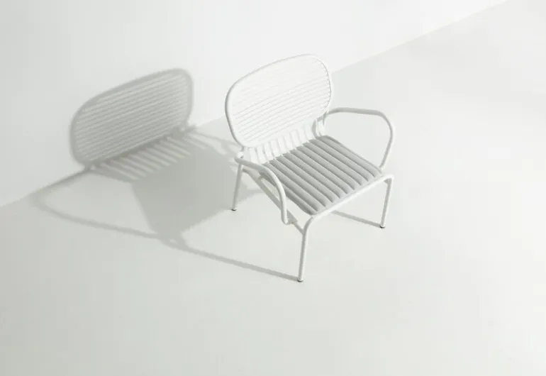 Petite Friture Week-end seat cushion, large, pearl grey