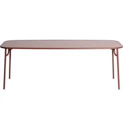 Petite Friture Week-end table, 85 x 220 cm, brown red