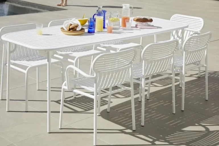 Petite Friture Week-end table, 85 x 180 cm, white