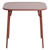 Petite Friture Week-end table, 85 x 85 cm, brown red