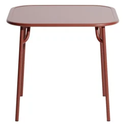 Petite Friture Week-end table, 85 x 85 cm, brown red