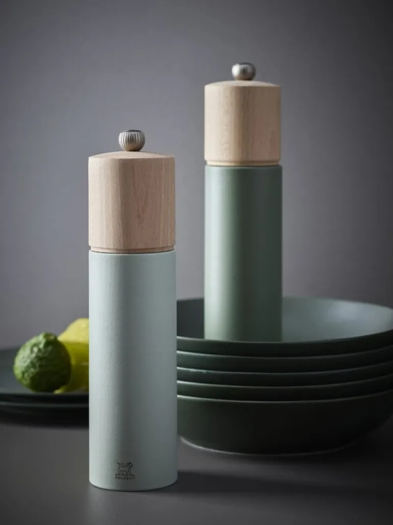 Peugeot Boreal salt mill, 21 cm, sage green