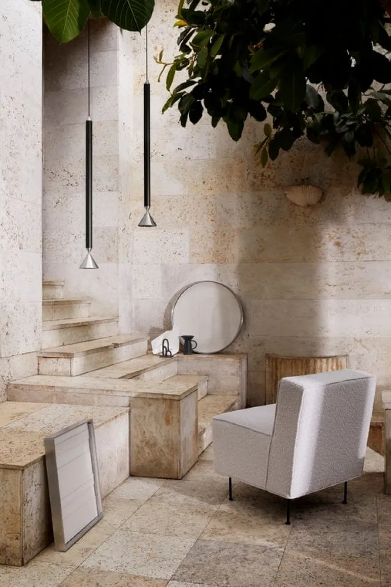 Pholc Apollo 79 pendant, black ink - aluminium