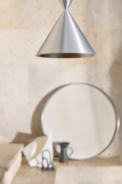 Pholc Apollo 79 pendant, black ink - aluminium