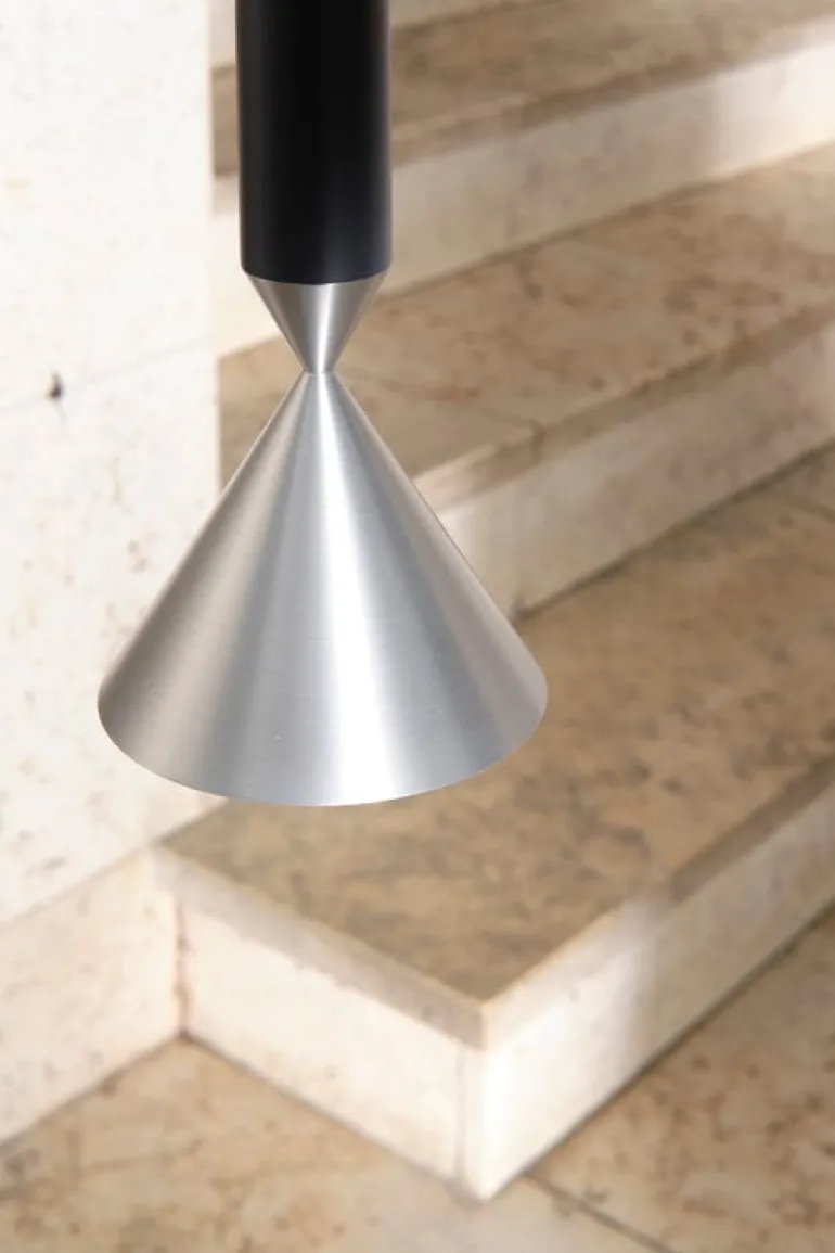 Pholc Apollo 79 pendant, black ink - aluminium