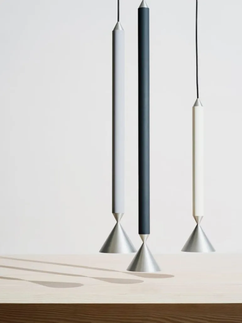 Pholc Apollo 79 pendant, black ink - aluminium