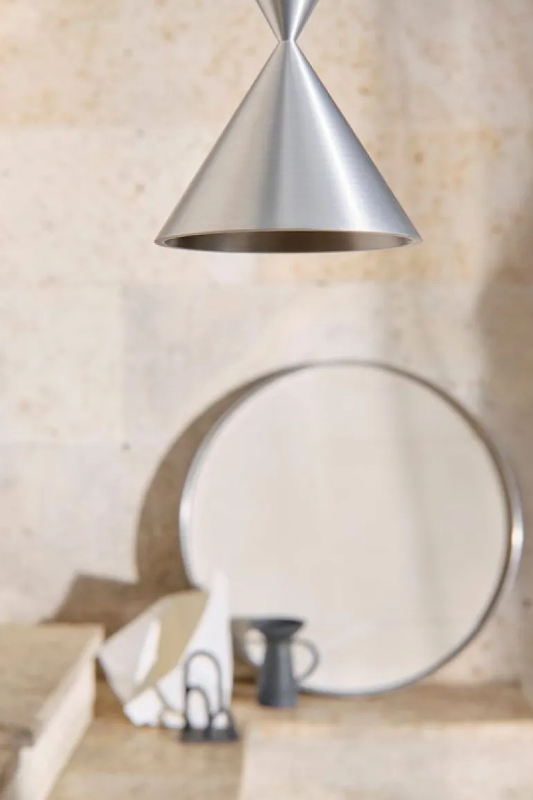 Pholc Apollo 39 pendant, white - polished aluminium