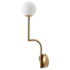 Pholc Mobil 46 wall lamp, brass, fixed installation