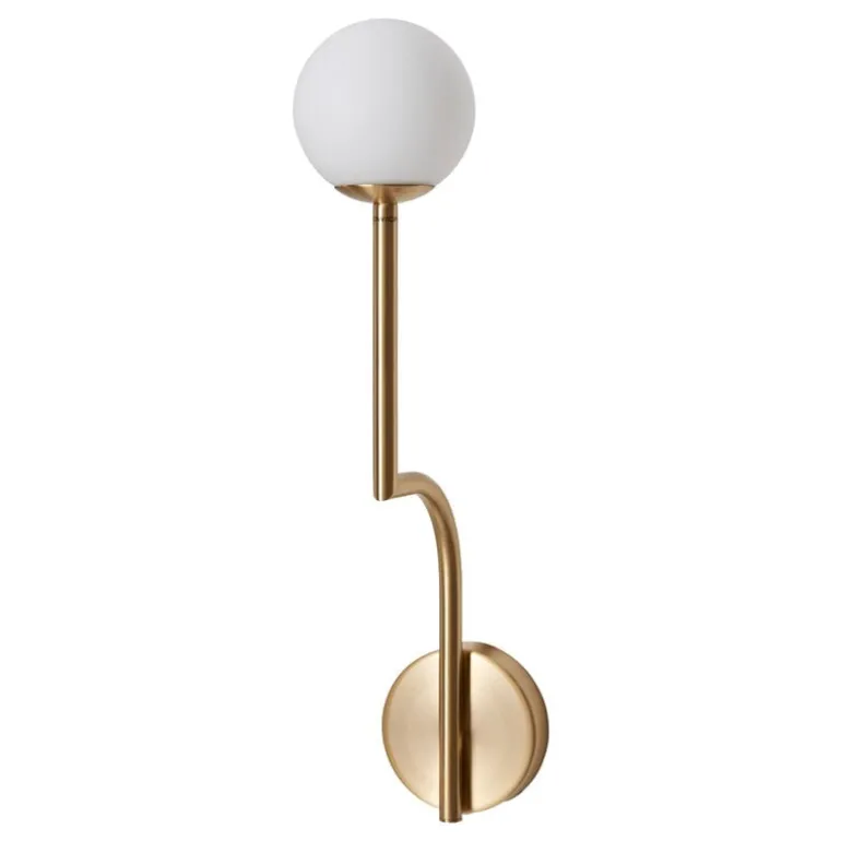 Pholc Mobil 46 wall lamp, brass, fixed installation