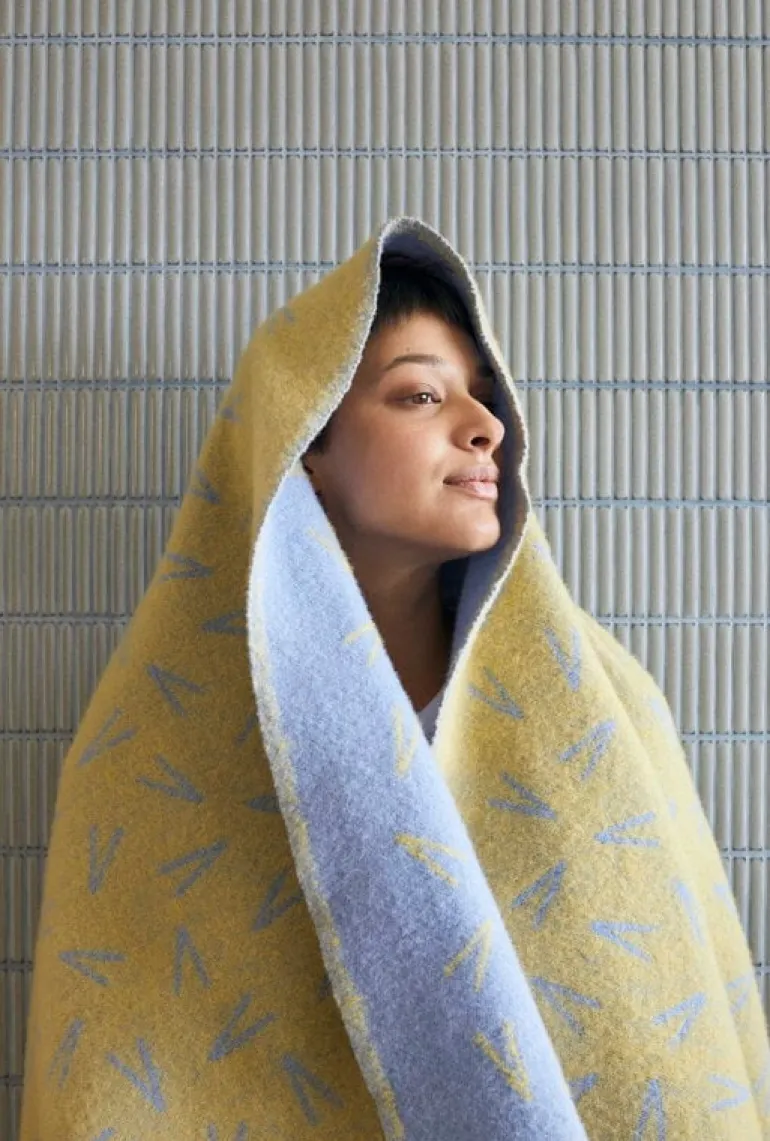 Pidät Pine needles throw, lake