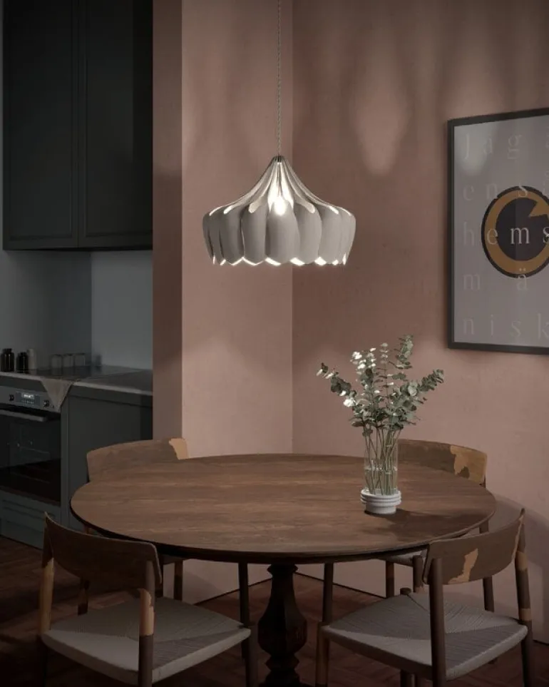 Pilke Lights Pioni pendant, small, white