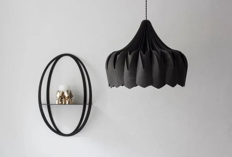 Pilke Lights Pioni pendant, large, black