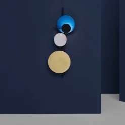 PLEASE WAIT to be SEATED Planet wall lamp, blue