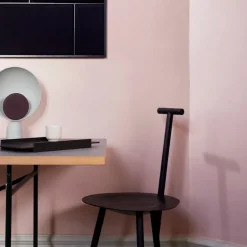 PLEASE WAIT to be SEATED Spade chair, navy blue