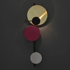 PLEASE WAIT to be SEATED Planet wall lamp, fig purple