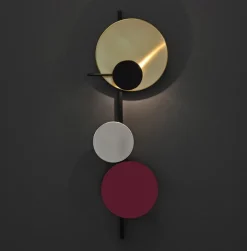 PLEASE WAIT to be SEATED Planet wall lamp, fig purple