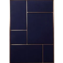 PLEASE WAIT to be SEATED Nouveau Pin board, large, brass - blue