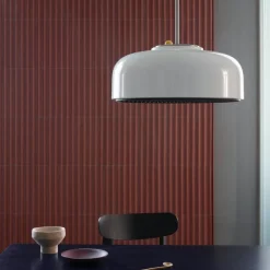 PLEASE WAIT to be SEATED Podgy pendant lamp, ash grey