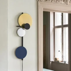 PLEASE WAIT to be SEATED Planet wall lamp, navy blue