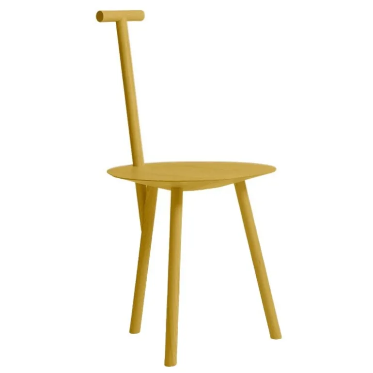 PLEASE WAIT to be SEATED Spade chair, turmeric yellow