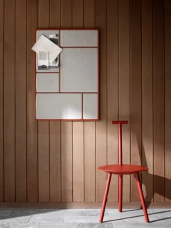 PLEASE WAIT to be SEATED Spade chair, basque red