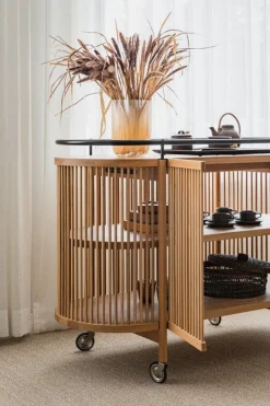 Poiat Bastone drinks trolley, oak