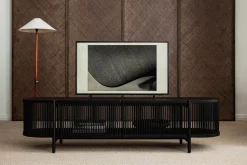 Poiat Bastone low sideboard with doors, black