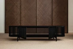 Poiat Bastone low sideboard with doors, black