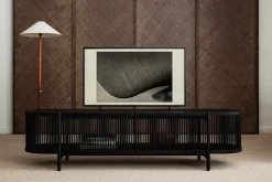 Poiat Bastone low sideboard with doors, black