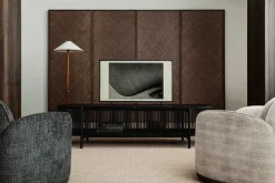 Poiat Bastone low sideboard with doors, black