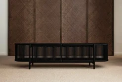 Poiat Bastone low sideboard with doors, black