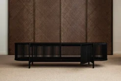 Poiat Bastone low sideboard with doors, black