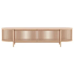 Poiat Bastone low sideboard with doors, oak