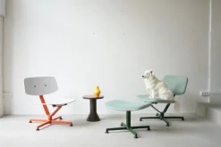 Raawii Arba lounge chair, plywood, orange - light grey