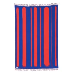 Raawii Brush blanket, blue - red