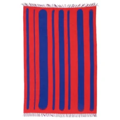 Raawii Brush blanket, blue - red