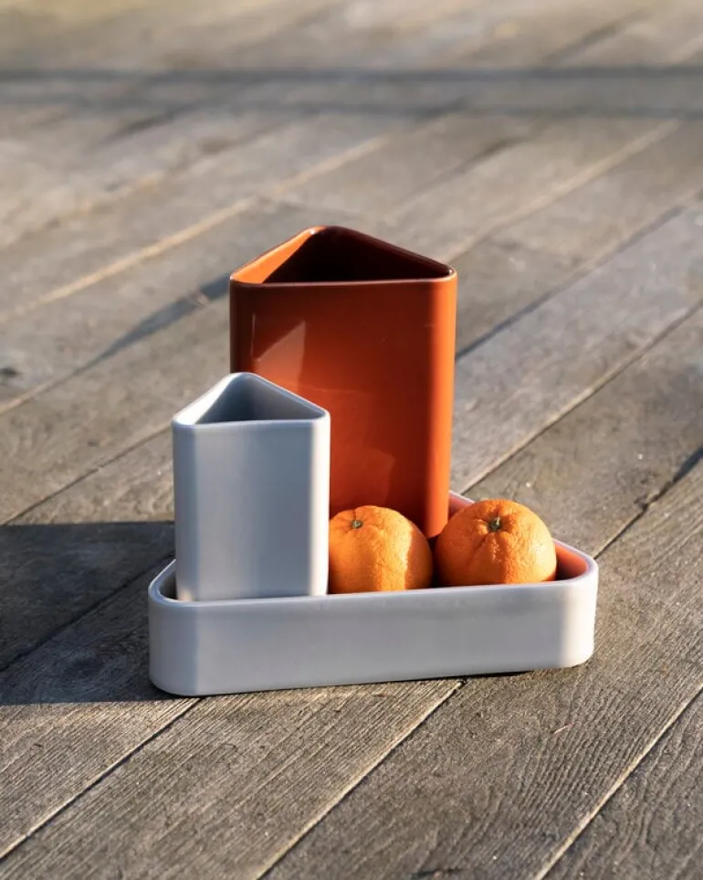 Raawii Canvas vase, small, concrete grey