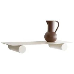 Raawii Pipeline Duo wall shelf, pearl white