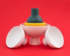 Raawii Strøm bowl, coral blush