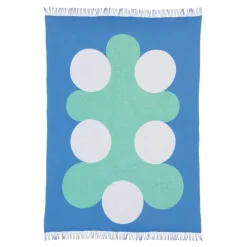 Raawii Teenagers from Mars blanket, white - blue - leaf