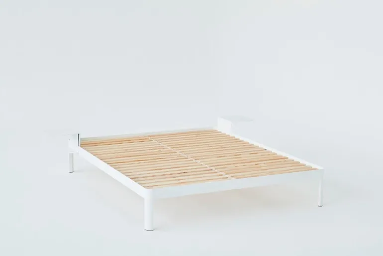 ReFramed Side table for bed frame, white